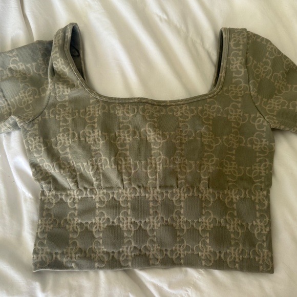 GUESS? Logomania Sage Green Ribbed Active Set Size XS - Picture 12 of 12